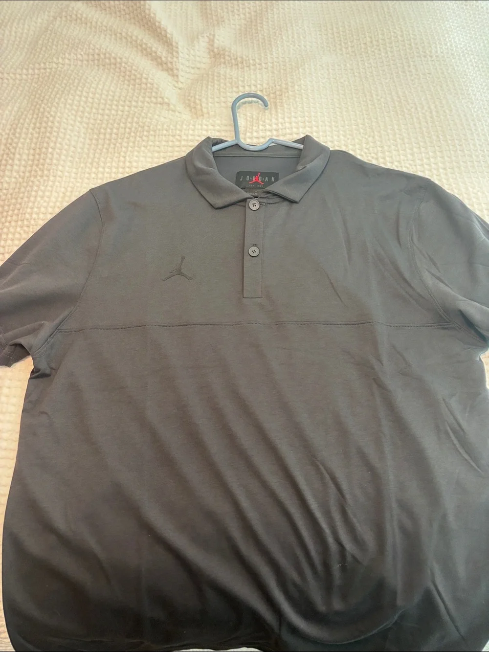 Jordan Men’s Dark Gray (Charcoal) Polo Shirt with Subtle Jumpman